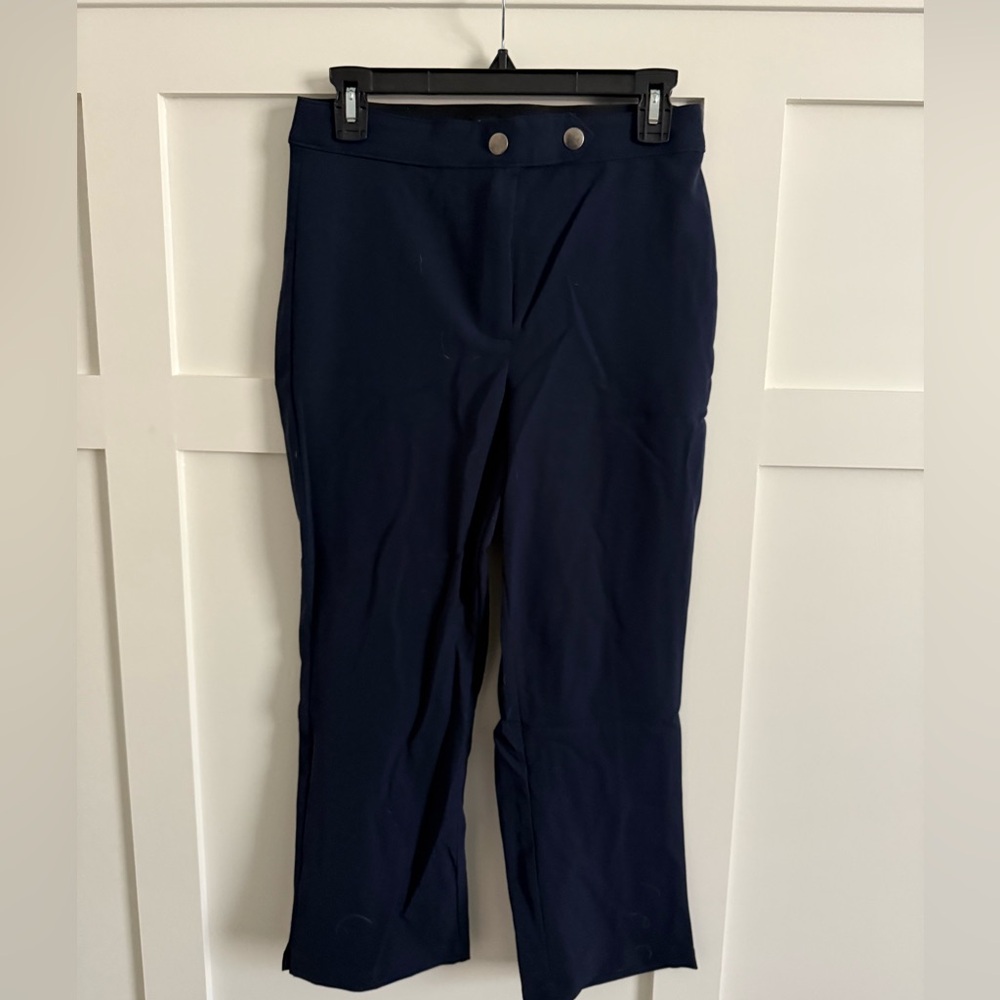 Navy Blue High-Waisted Pants